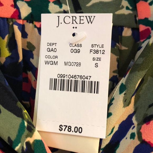 J Crew floral long sleeve blouse, NWT, size small - Picture 2 of 3